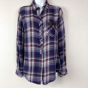 Rails Hunter Purple Plaid Button Up Shirt Size XS